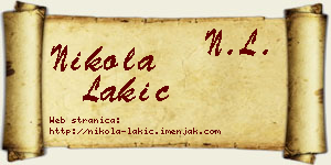 Nikola Lakić vizit kartica